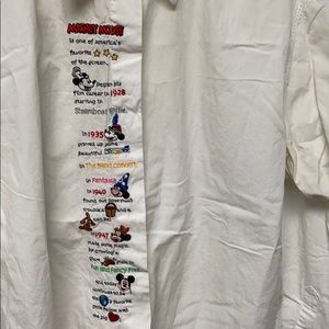 RARE VINTAGE Mickey Mouse long sleeve collar shirt